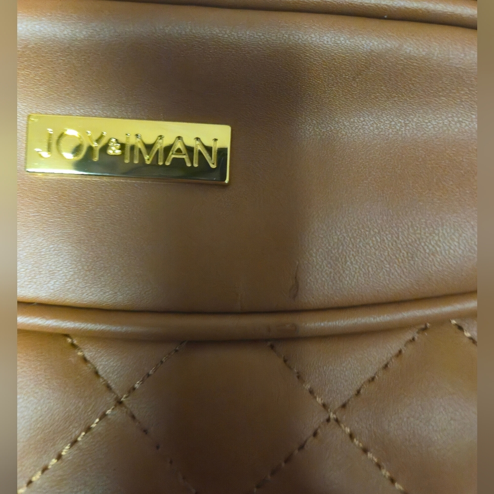 Joy & Iman Diamond Quilted Genuine Leather Crossbody With RFID~ - Picture 9 of 16